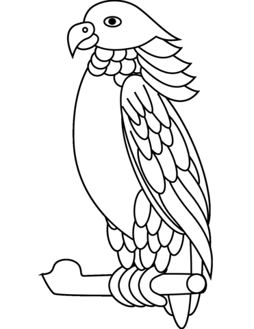 Sisserou Parrot Coloring Page